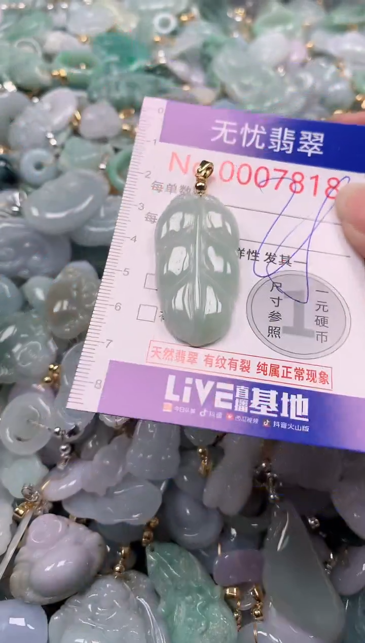翡翠未镶嵌吊坠(不含链)7818