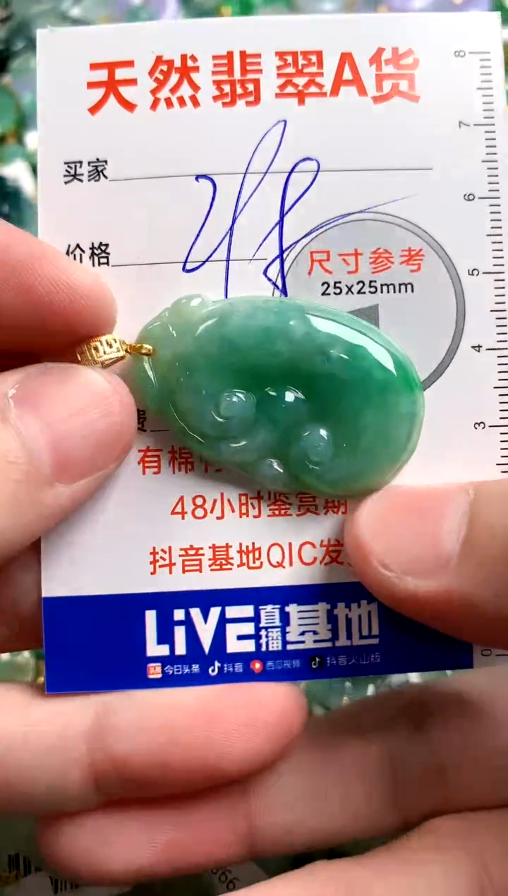 【闪购商品】翡翠颈饰18K金镶嵌0598068985