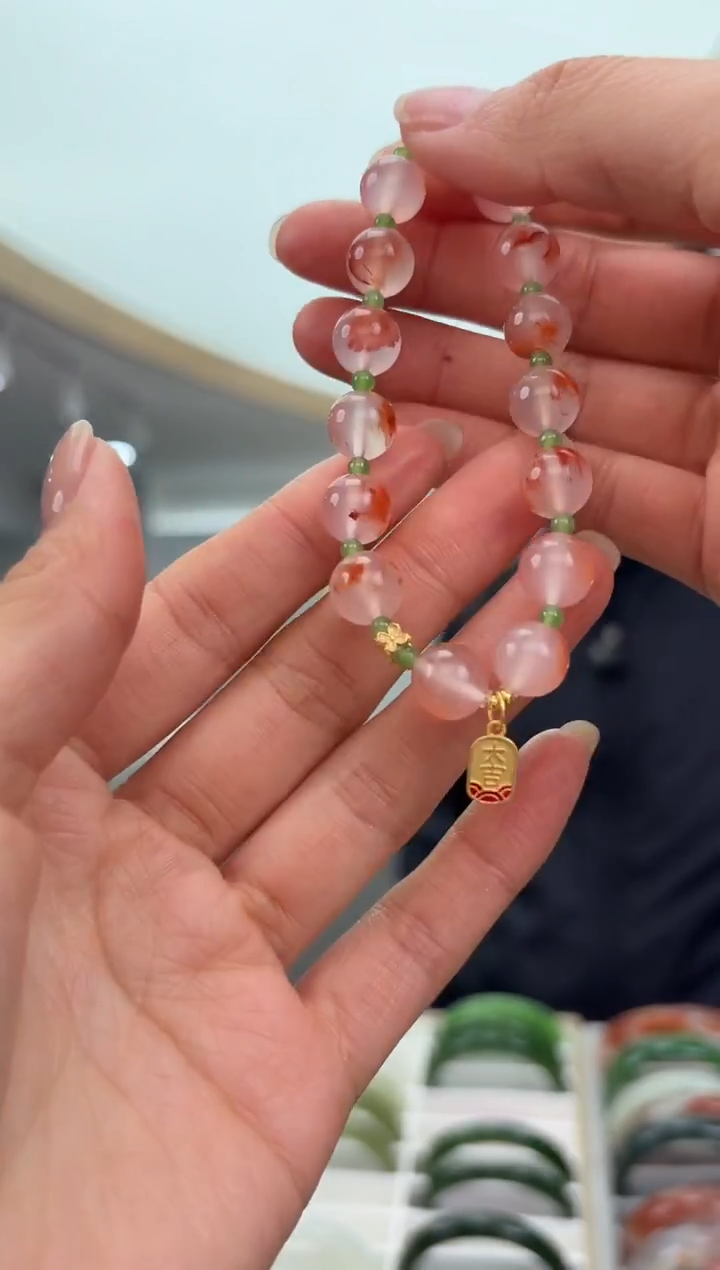 未镶嵌手串南红玛瑙江*白28