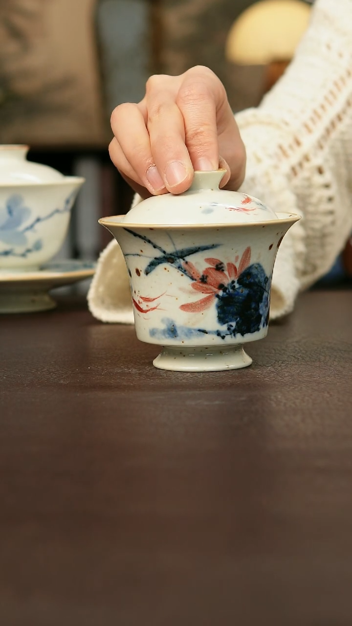 景德镇陶瓷杯碗柴烧多人