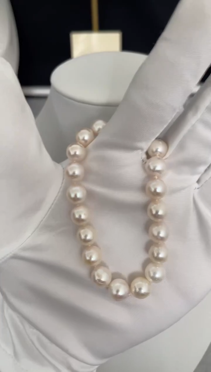 银S925镶嵌手链海水珍珠AK8.5-9mm