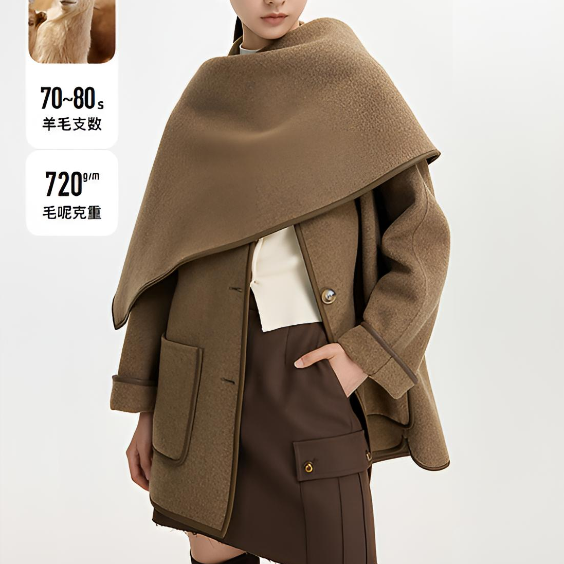 【达人专属】DC-NICE毛呢外套8276