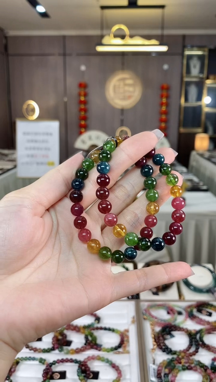 【闪购商品】碧玺单圈手串8mm+未镶嵌（多样性发一条）hon