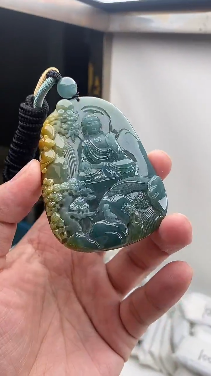 颈饰未镶嵌翡翠宿**罪阿弥陀佛