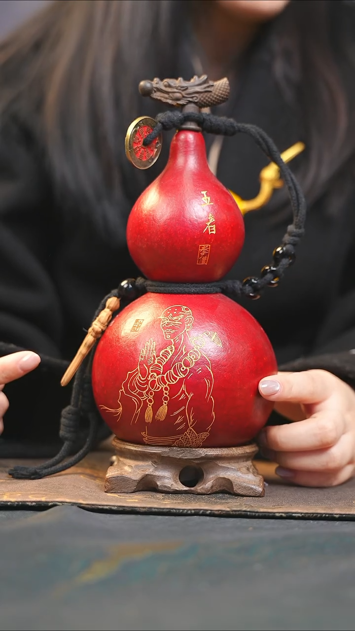【闪购商品】XU384大漆酒葫芦不包手串及旋转底座