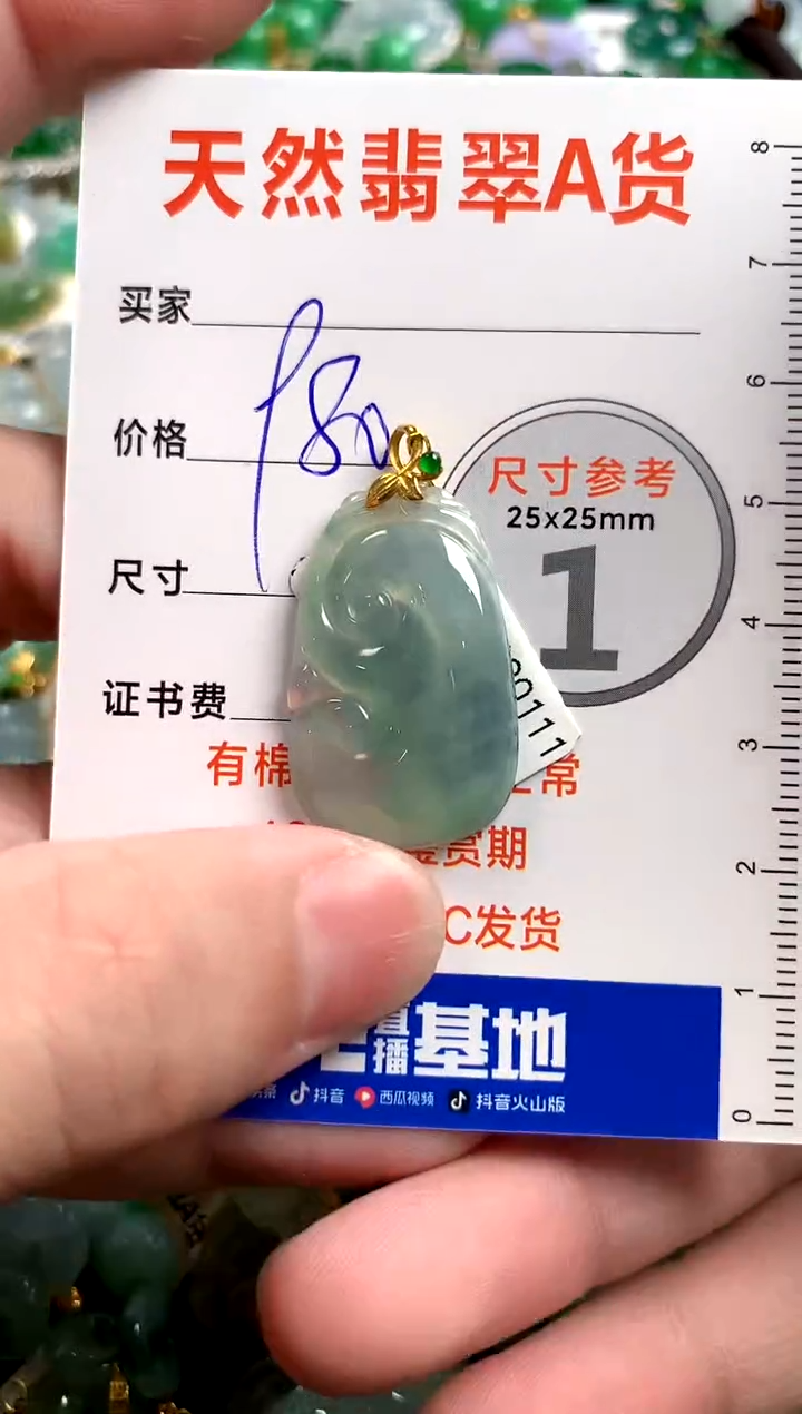【闪购商品】翡翠颈饰18K金镶嵌1000685305
