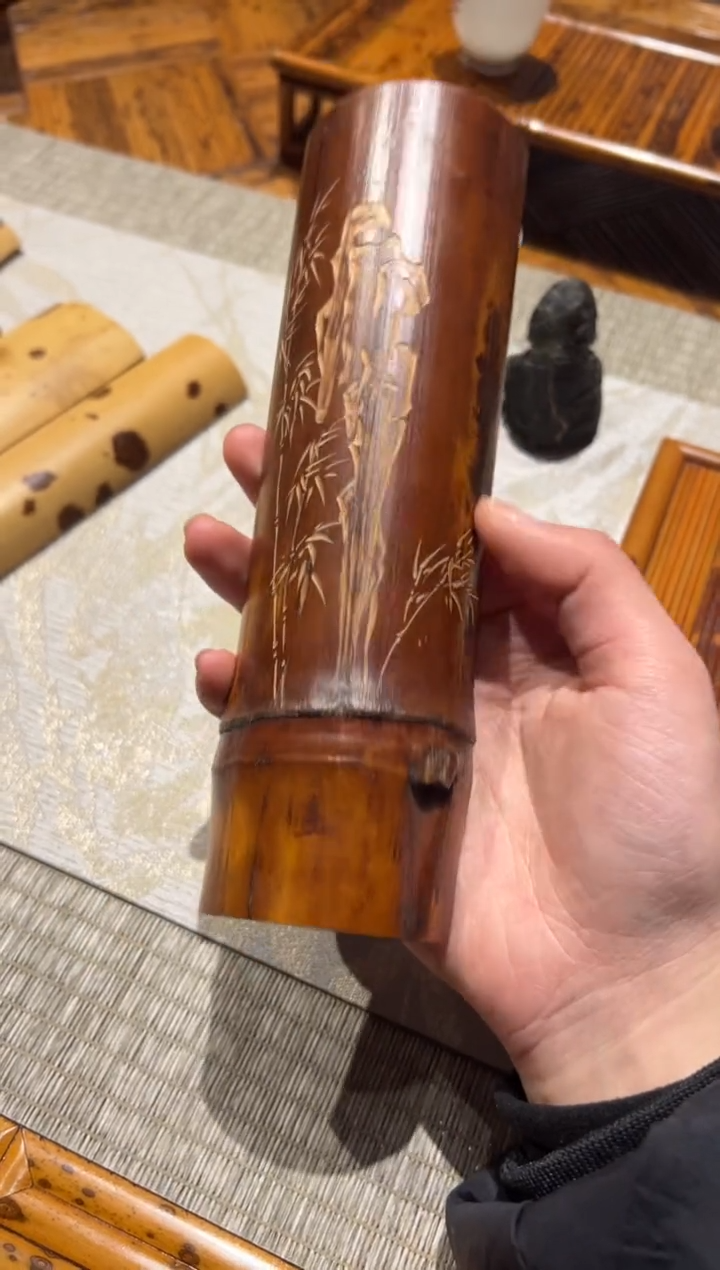 【闪购商品】扇子拆房老料茶则雕刻