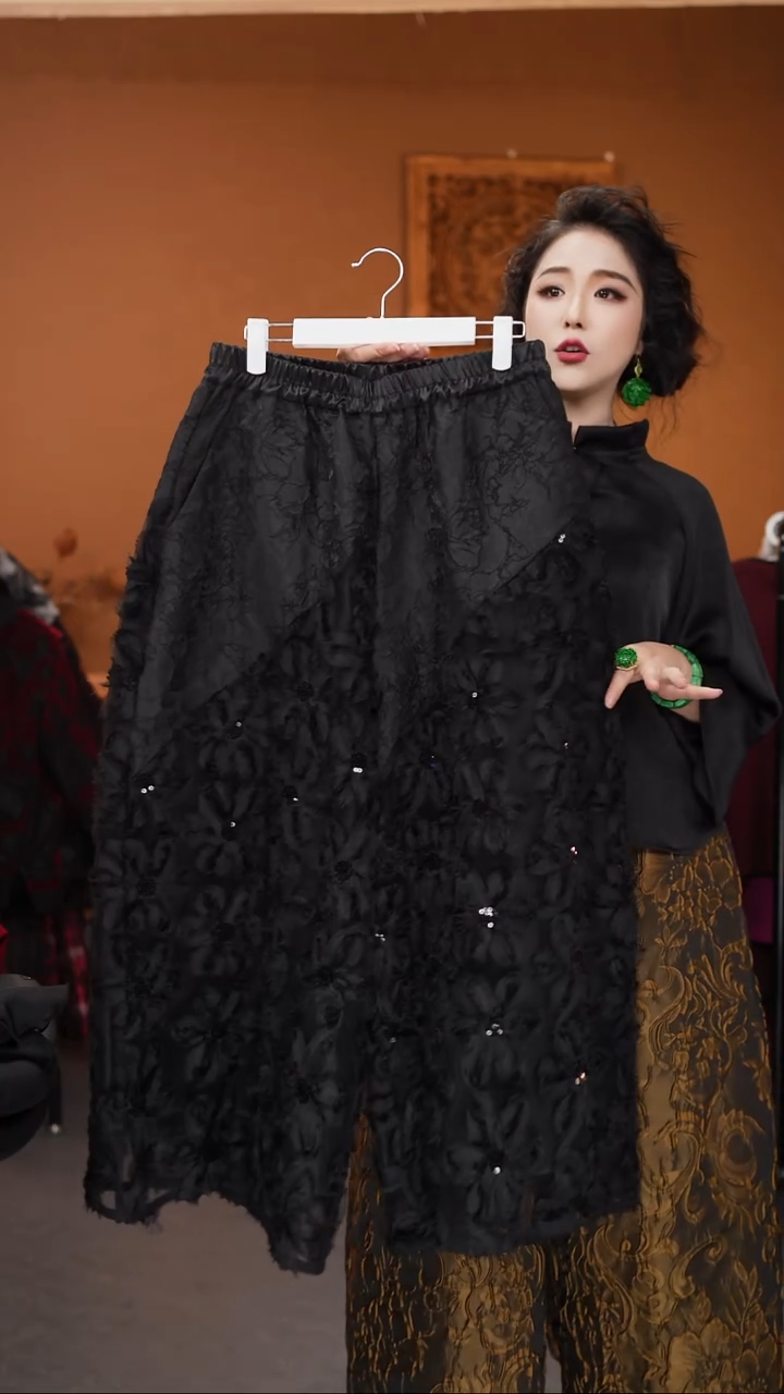 新中式设计师款裤子