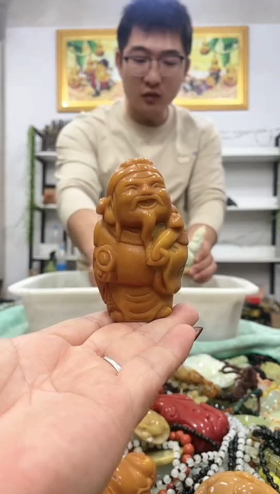 未镶嵌蛇纹石玉手把    