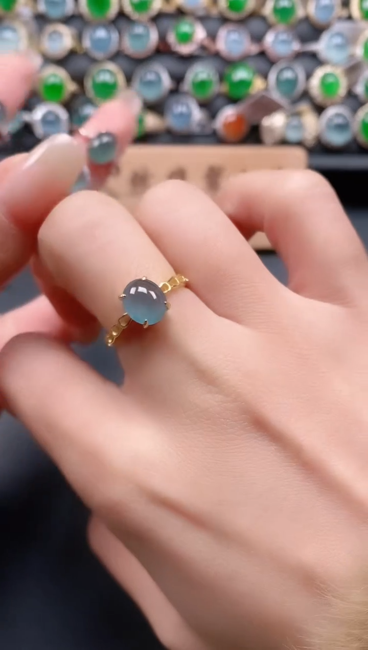 银S925镶嵌戒指翡翠1111