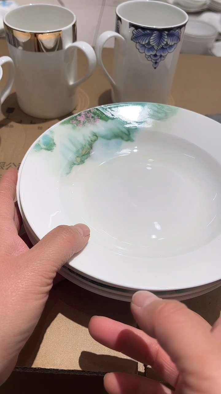 瓷2个8英寸汤盘隆达