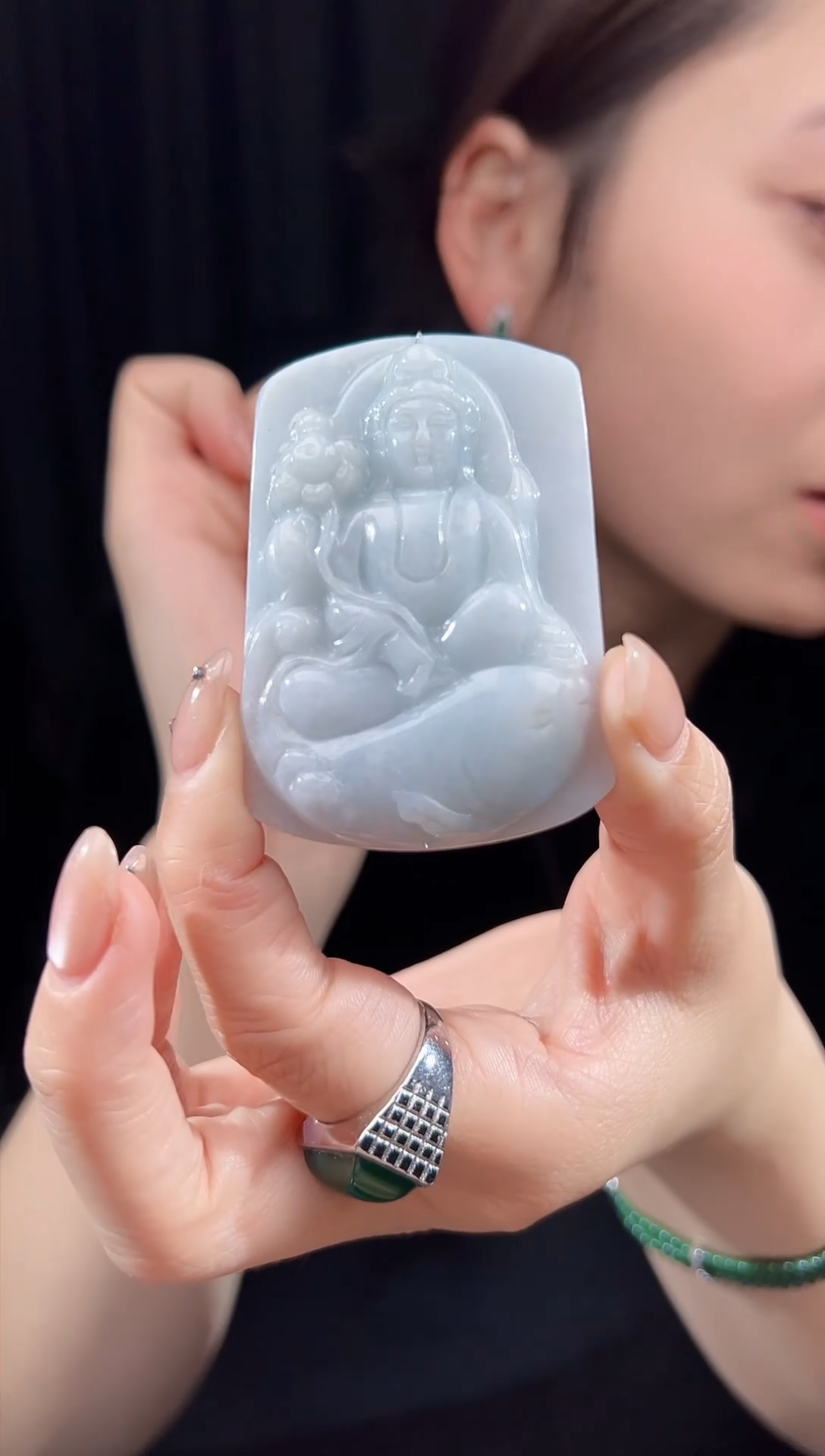 【闪购商品】翡翠颈饰未镶嵌天然A货翡翠（多样性发）观音10507