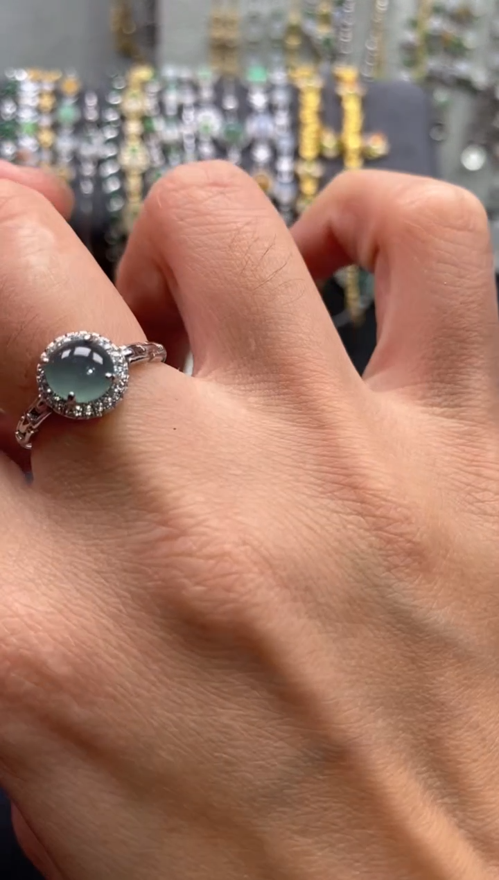 【闪购商品】翡翠戒指银S925镶嵌11111--1