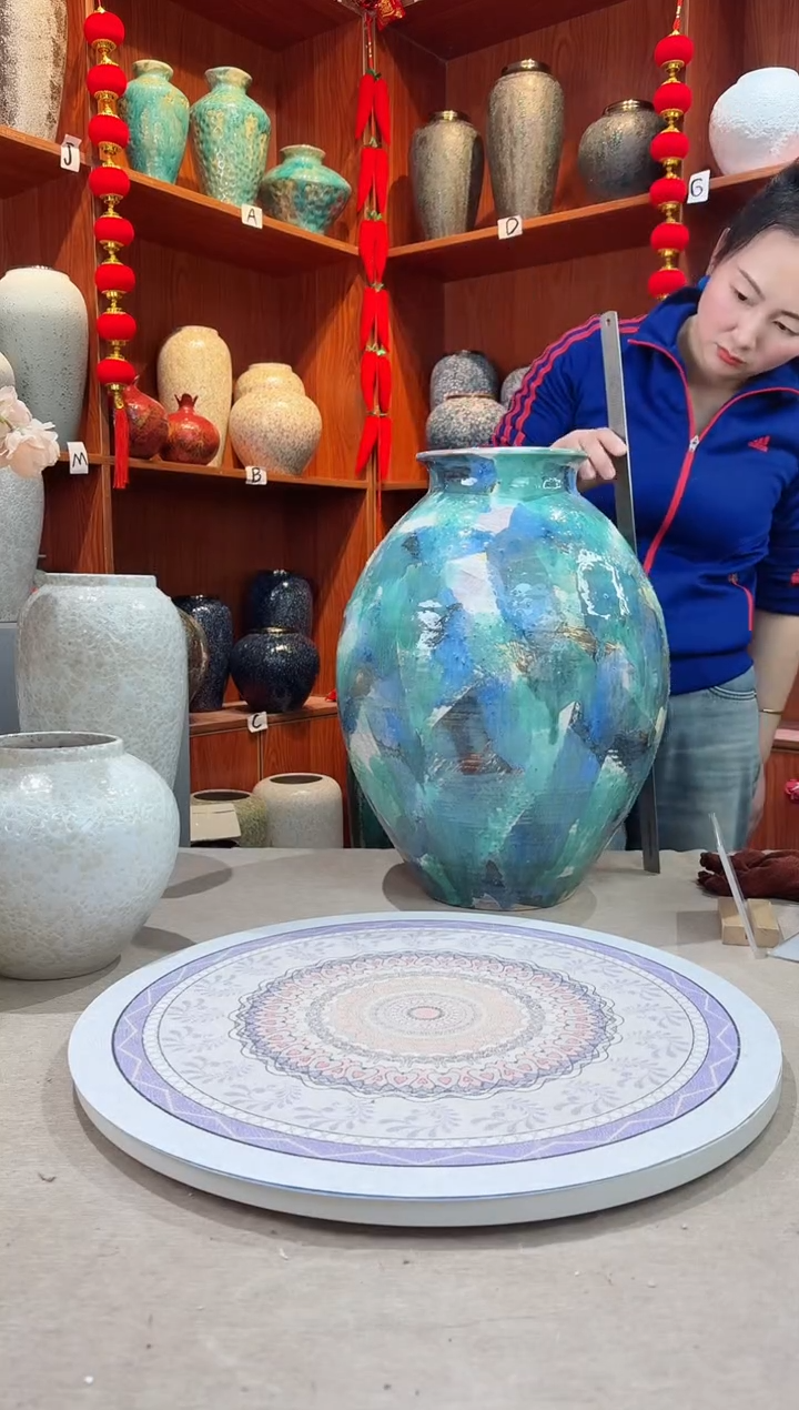 【闪购商品】瓶陶瓷花瓶 无花 手工彩陶大罐