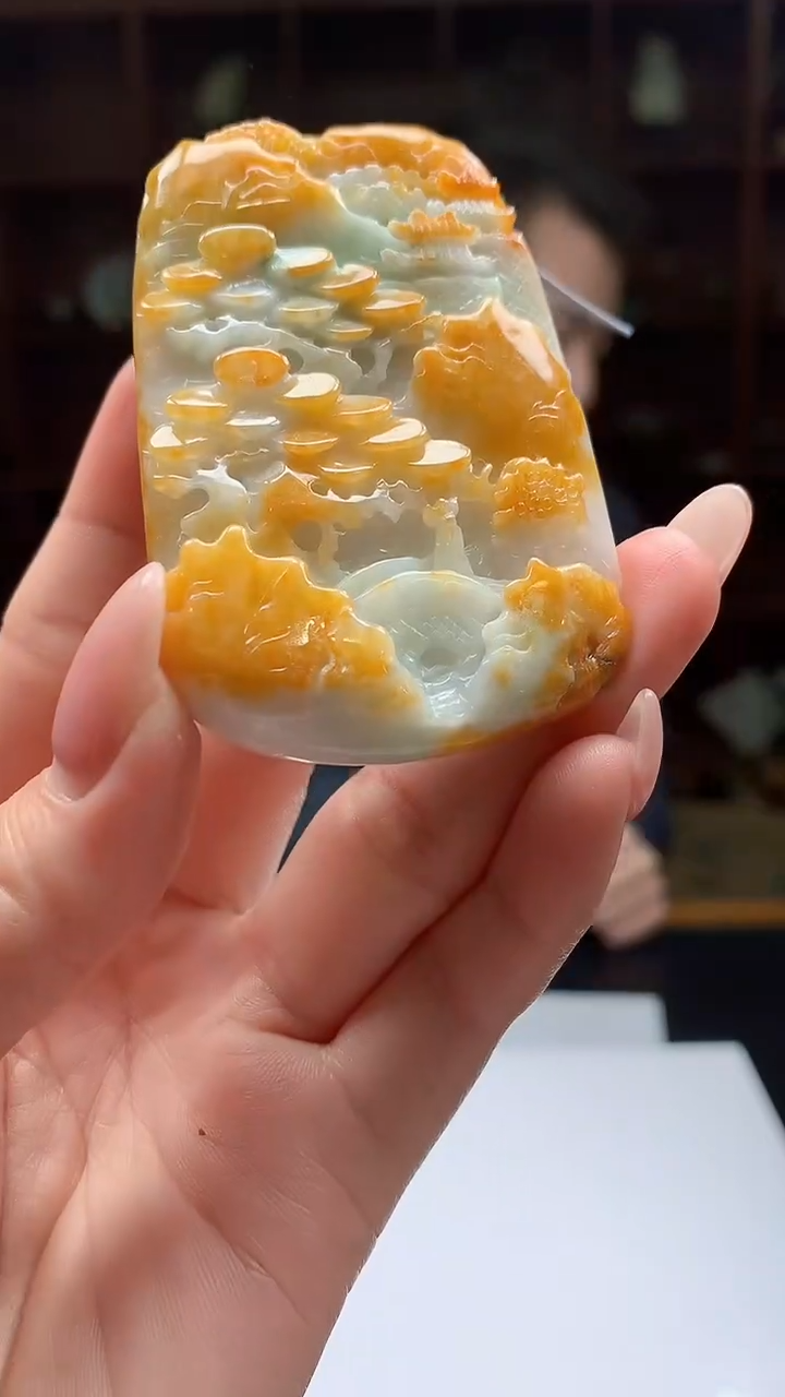 【闪购商品】定制翡翠未镶嵌8046jj-毛货挂件16