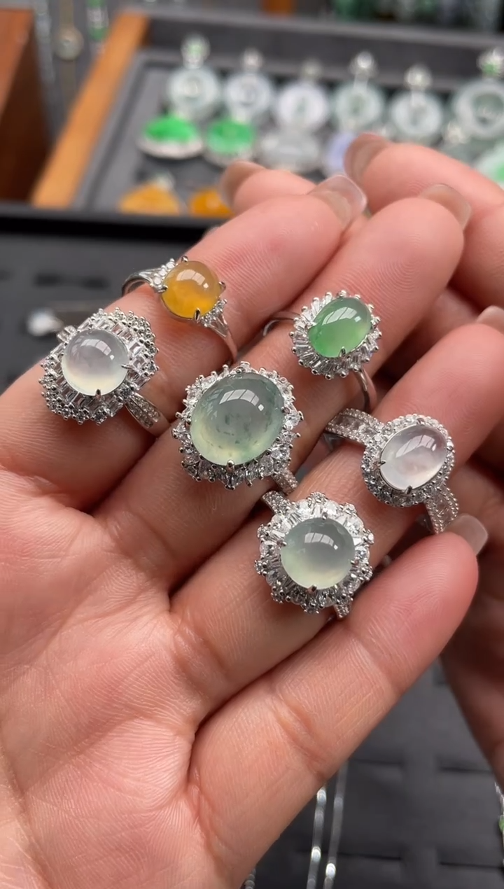 【闪购商品】翡翠戒指银S925镶嵌合集