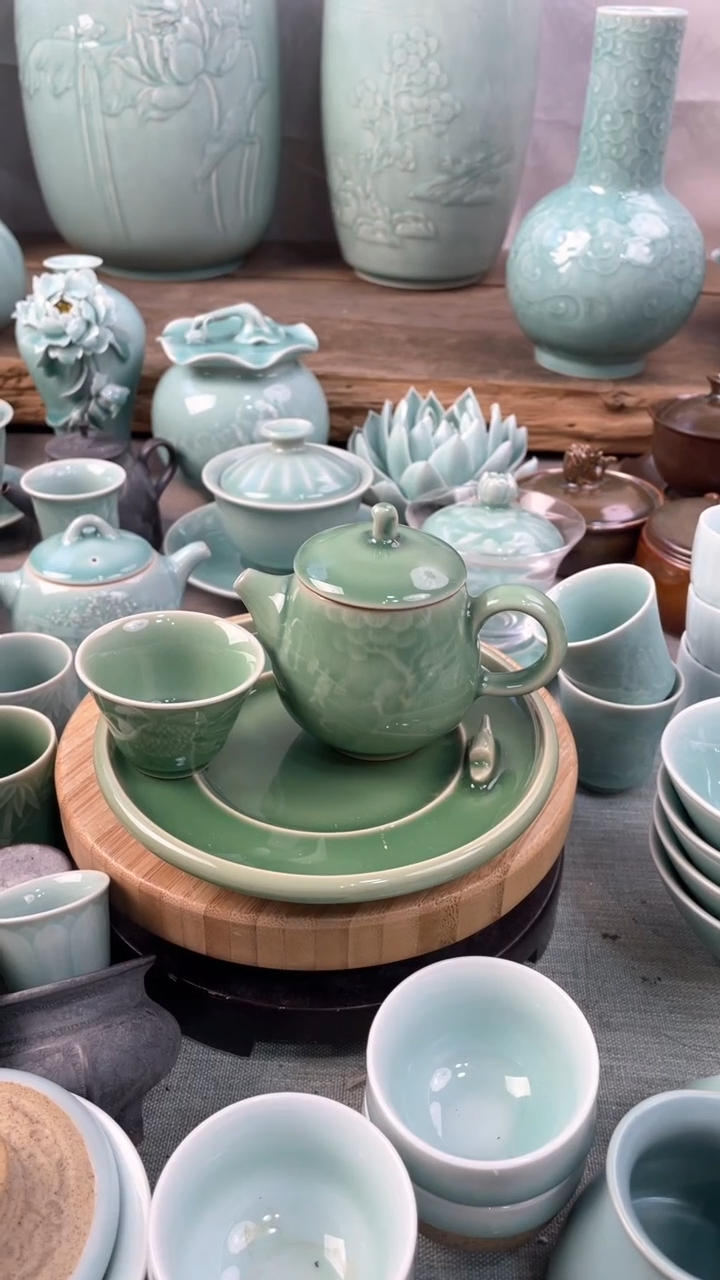 【闪购商品】1壶1壶承1杯 特价 微瑕 慧仙青瓷