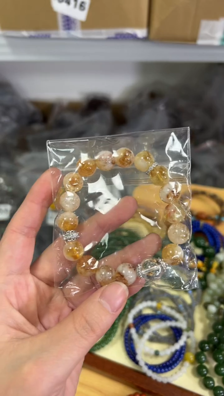 【闪购商品】水晶手链未镶嵌富贵花蓝针白晶款手链[0955]