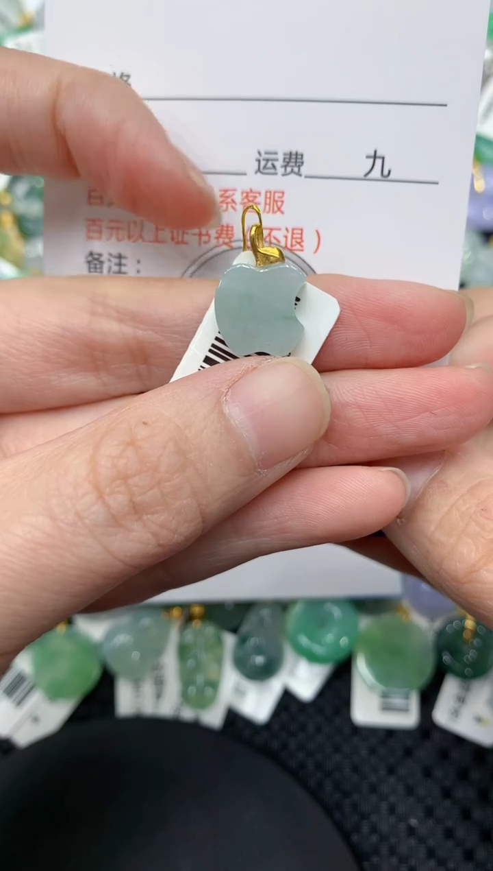【闪购商品】翡翠颈饰18K金镶嵌11111111
