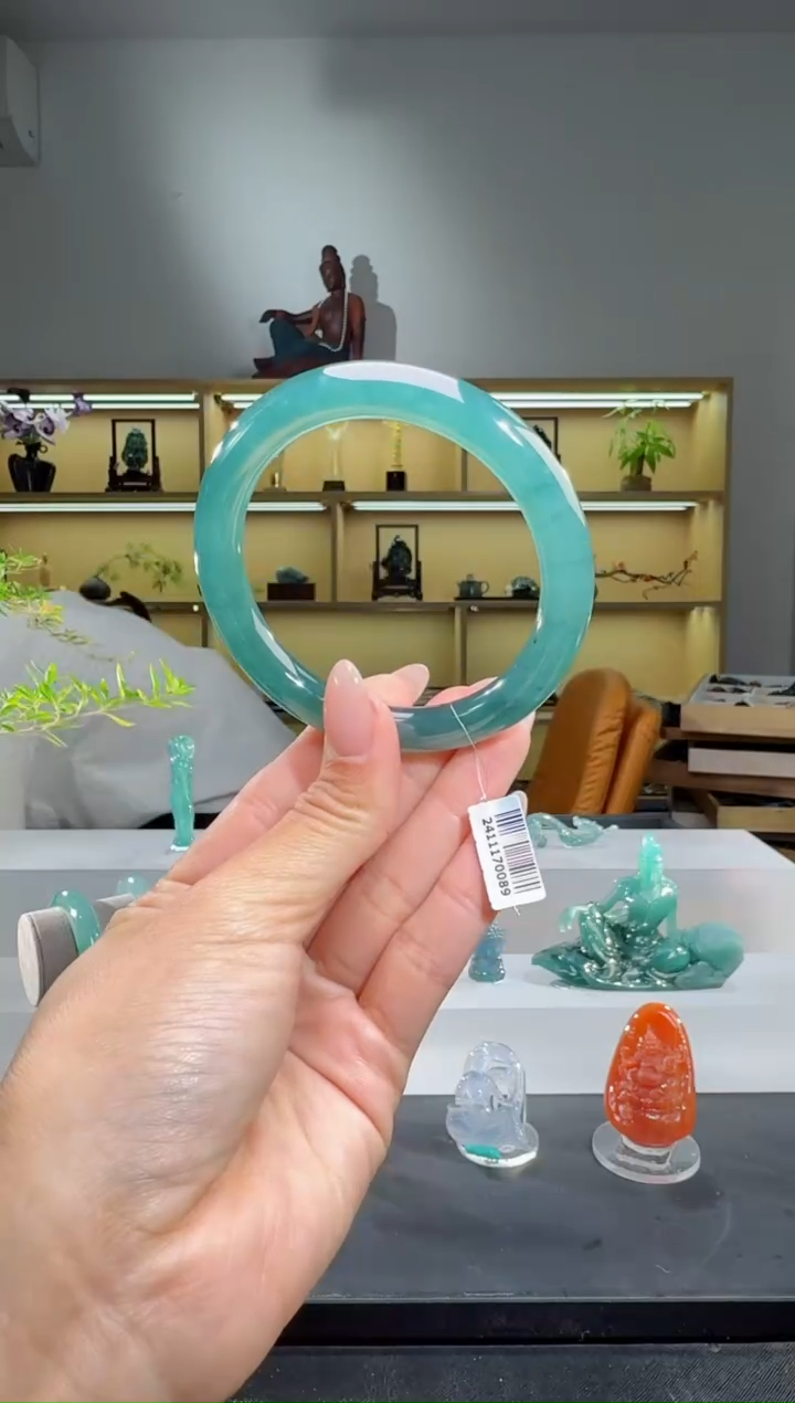 未镶嵌手镯翡翠58圈