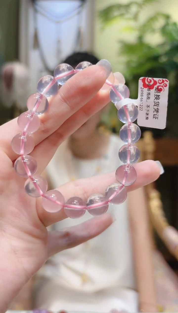 【闪购商品】水晶手串未镶嵌粉水晶手串036/10.6