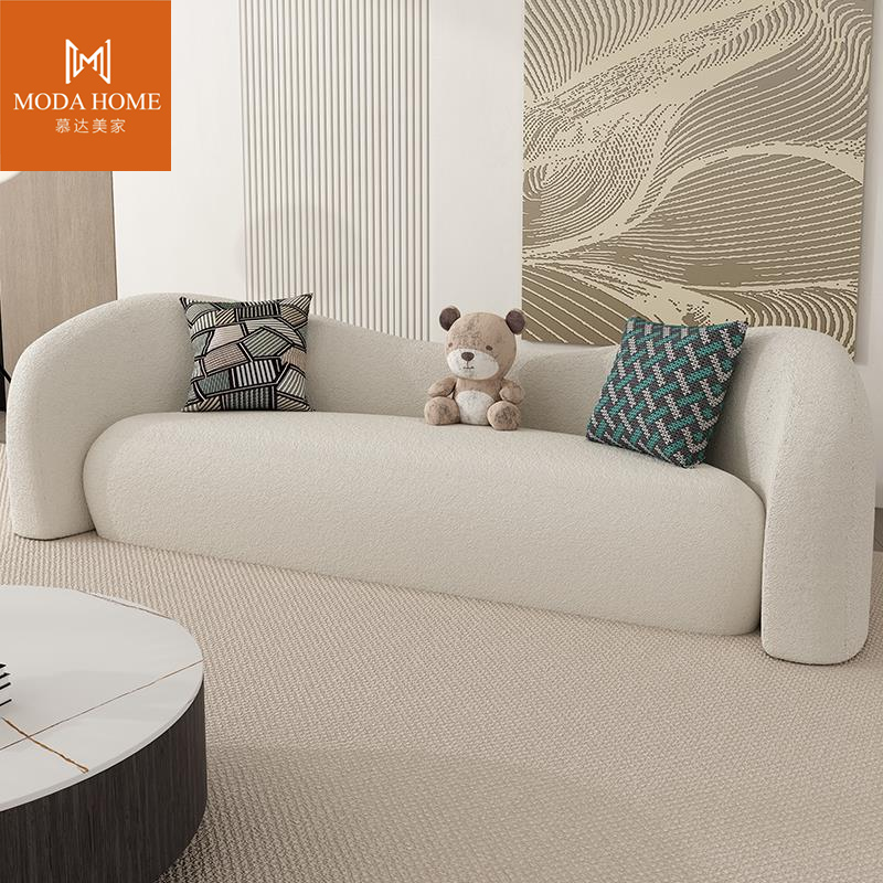白色异形硬可移动布艺沙发意式创意落地沙发套防尘家用美式北欧