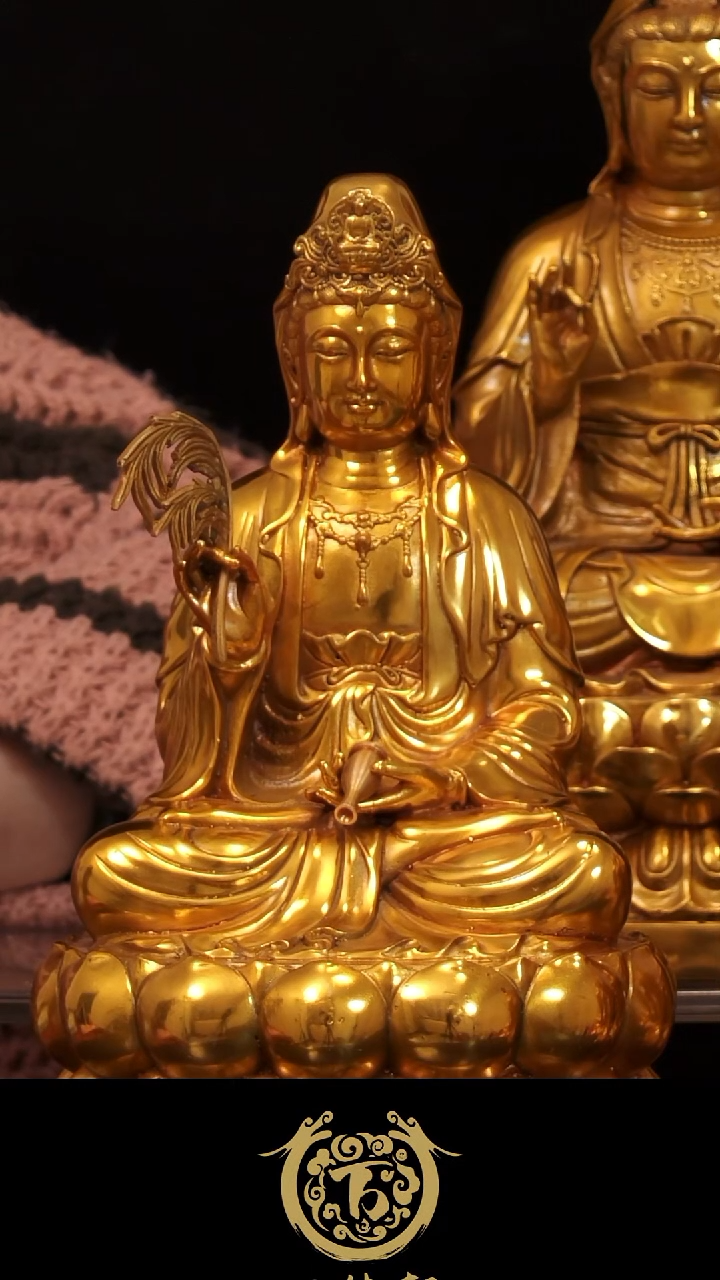 用****0铜器摆件观音20高