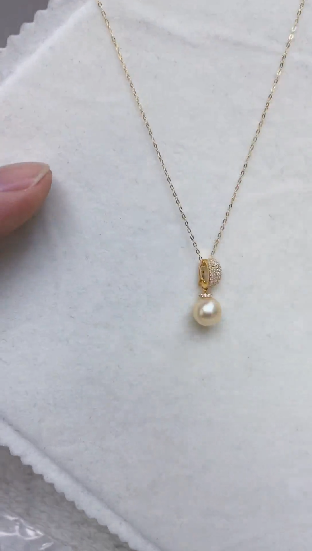 颈饰银S925镶嵌海水珍珠  