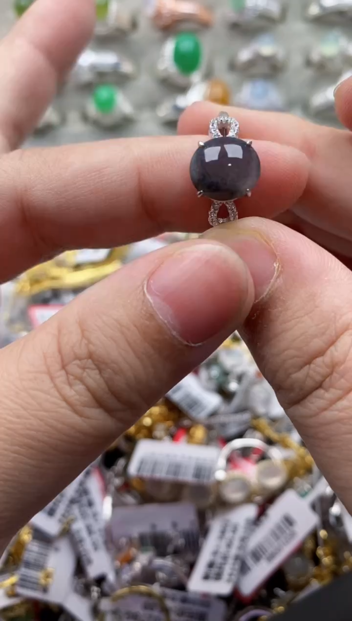 【闪购商品】翡翠戒指银S925镶嵌33333---3