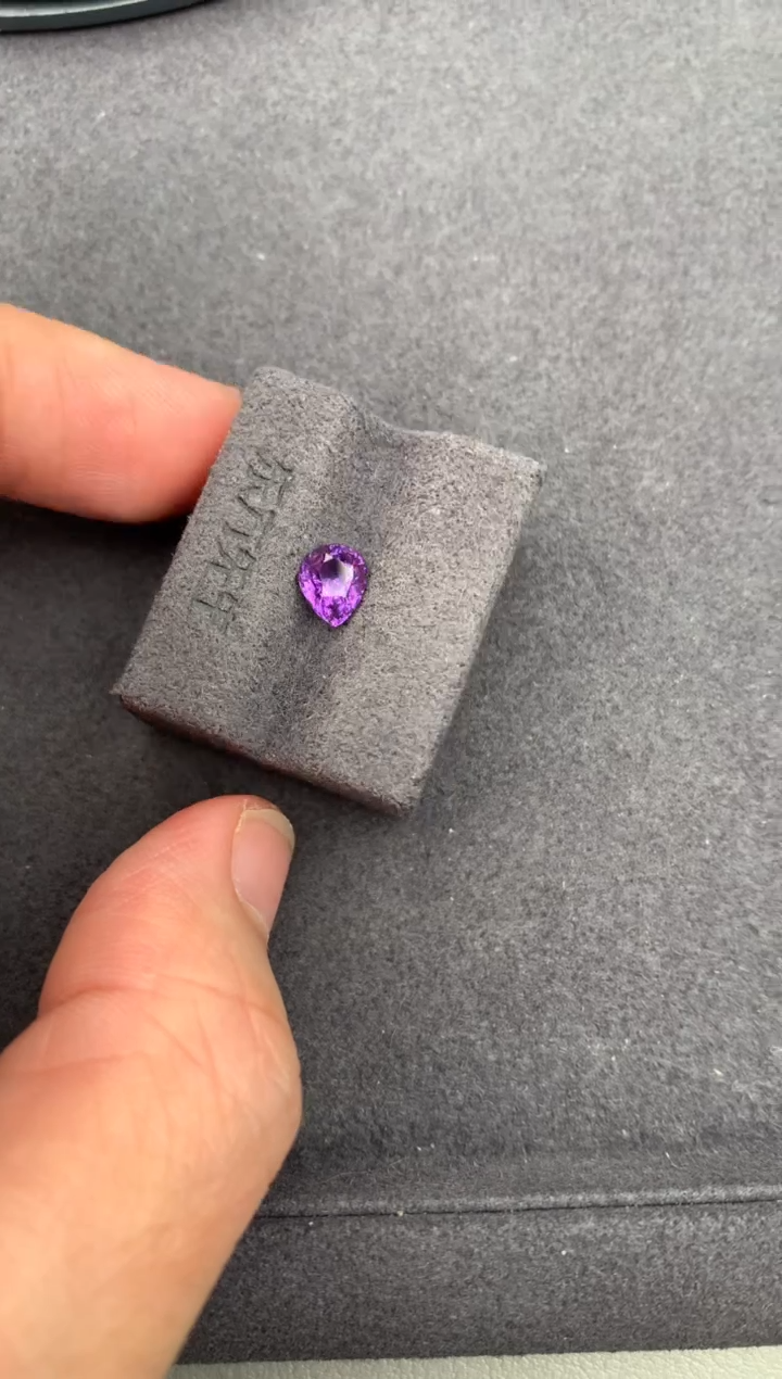 裸石彩色蓝宝石1ct 紫蓝宝石 定制 BH