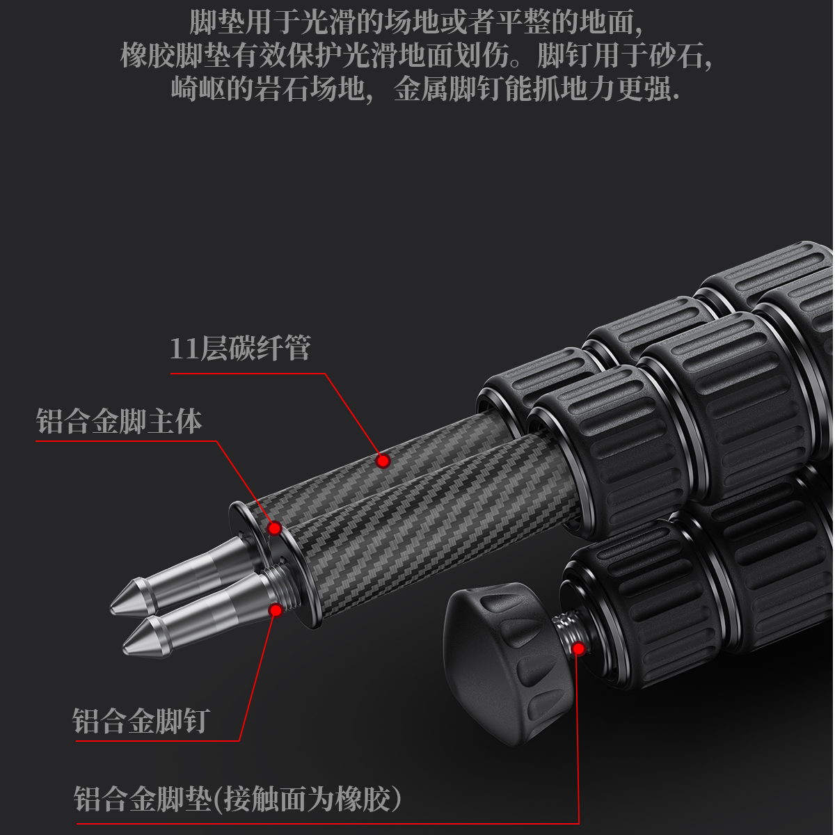 JUSINO/佳鑫悦通用摄影碳纤维专业三脚架
