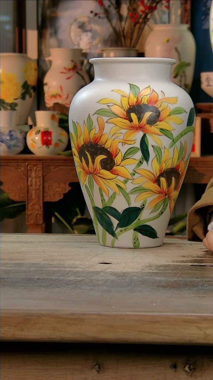 【闪购商品】瓷片景德镇纯手工釉下彩精品花瓶