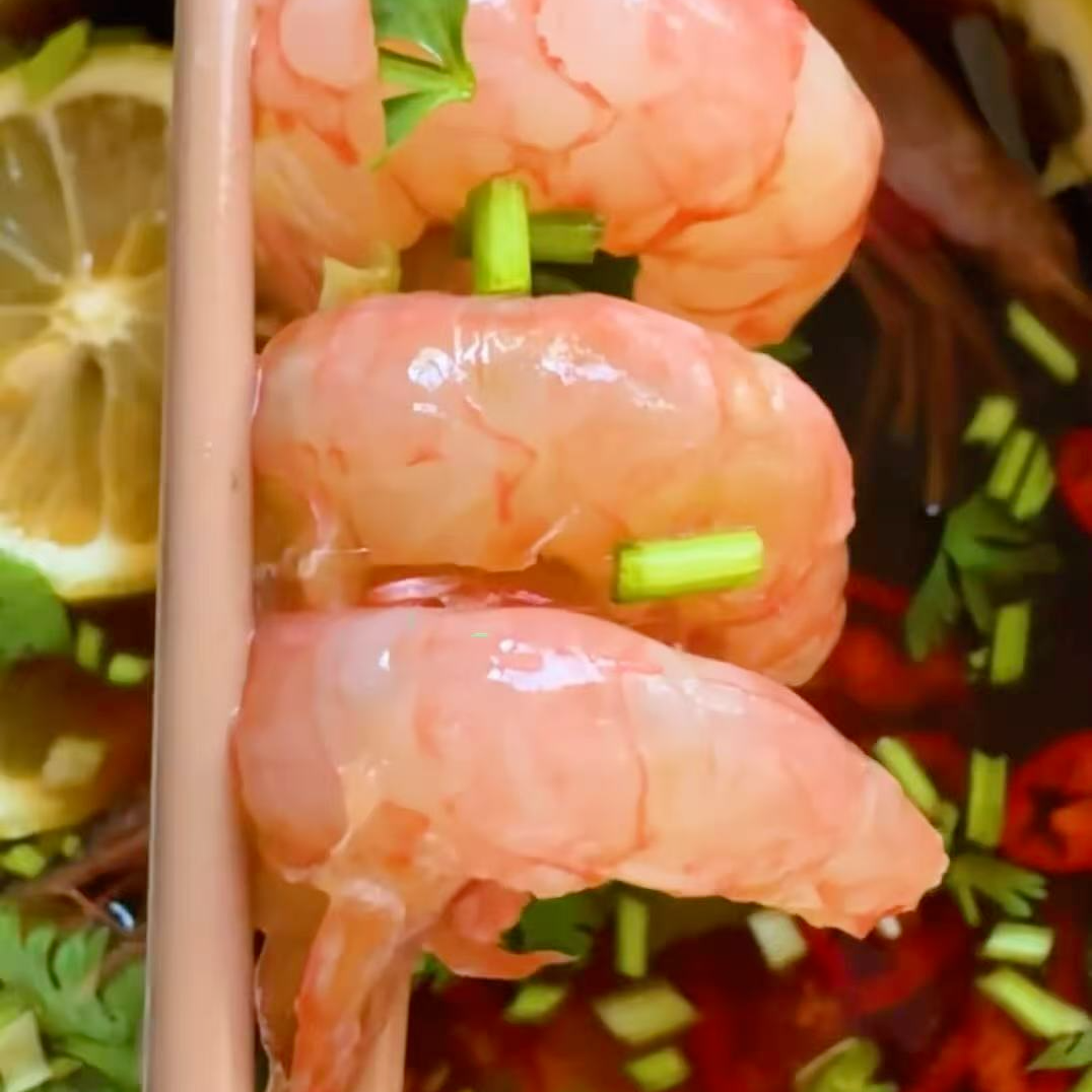 2桶共1300g秘制生腌红虾虾肉鲜嫩顺丰包邮送到家海鲜