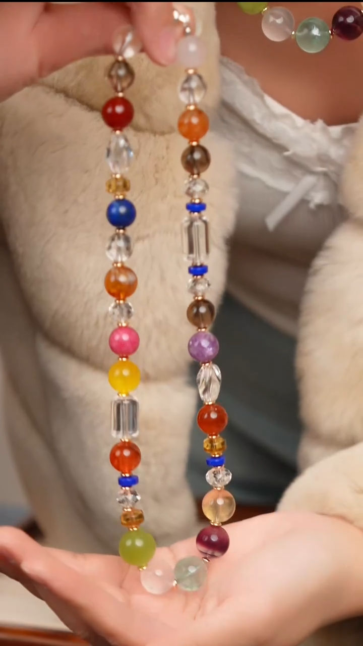 水晶摆件银S925镶嵌高品质多宝水晶项链终结版