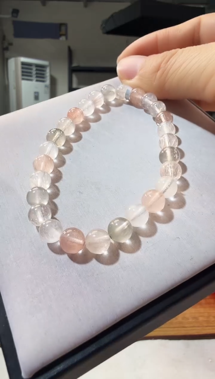 未镶嵌手链水晶优0385 约6mm 多样性发一件