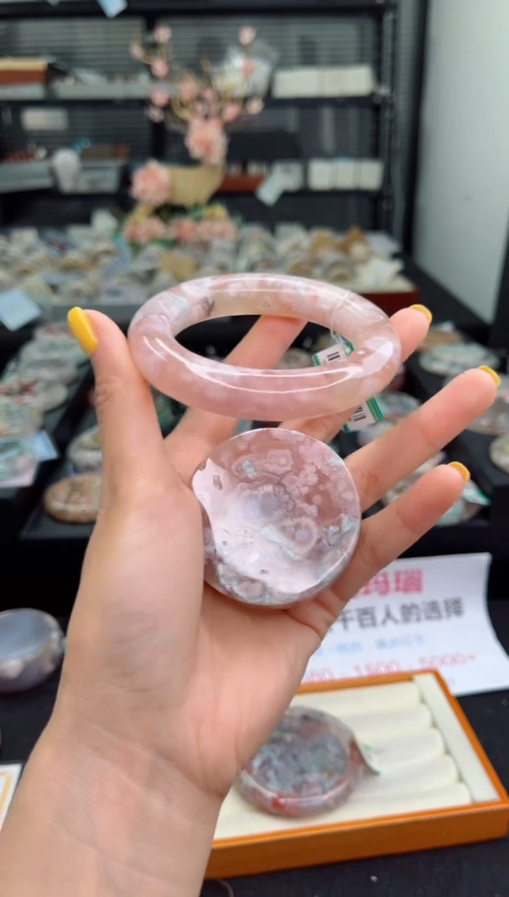 【闪购商品】石英质玉未镶嵌手镯55圈口（赠品镯心）S91540