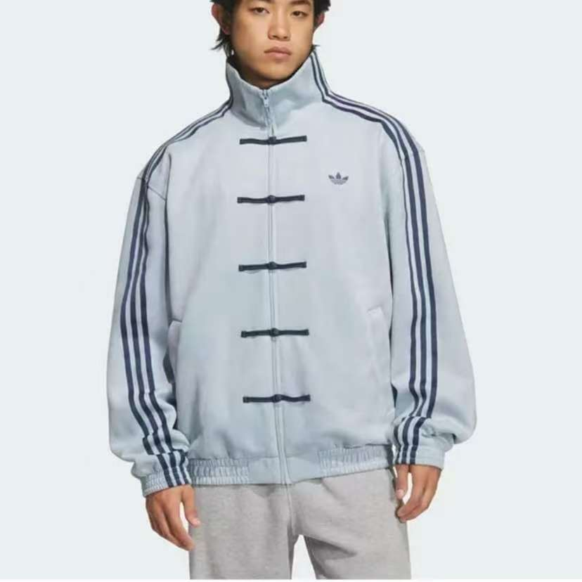 adidas阿迪达斯三叶草男女新中式汉服唐装外套KT3846