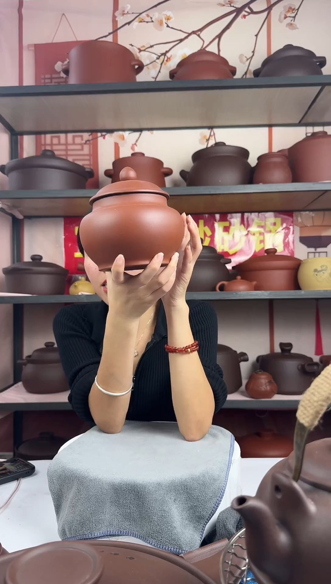 紫砂茶 叶 罐 朱泥