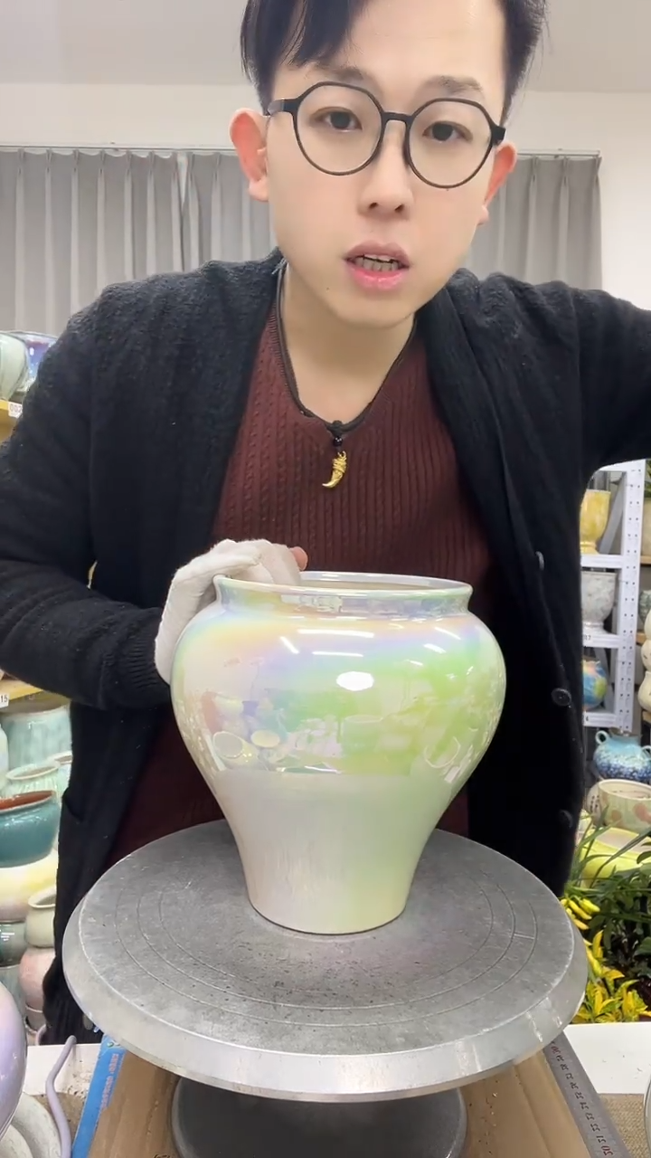 【12.10陶瓷花盆】  高度  20  口径     14.5