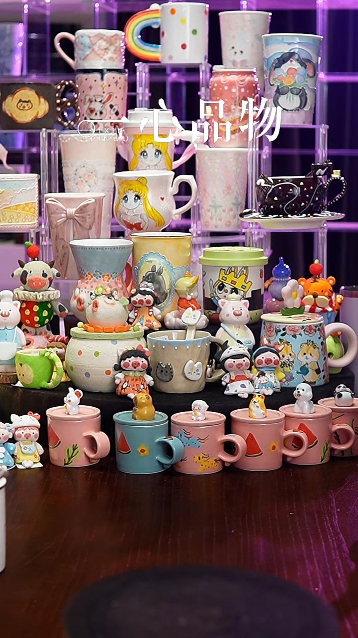 杯子瓷Y379景德镇手工手绘杯子摆件