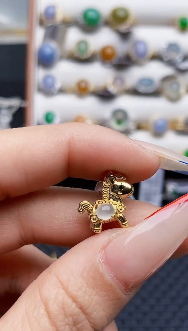 银S925镶嵌戒指翡翠0288