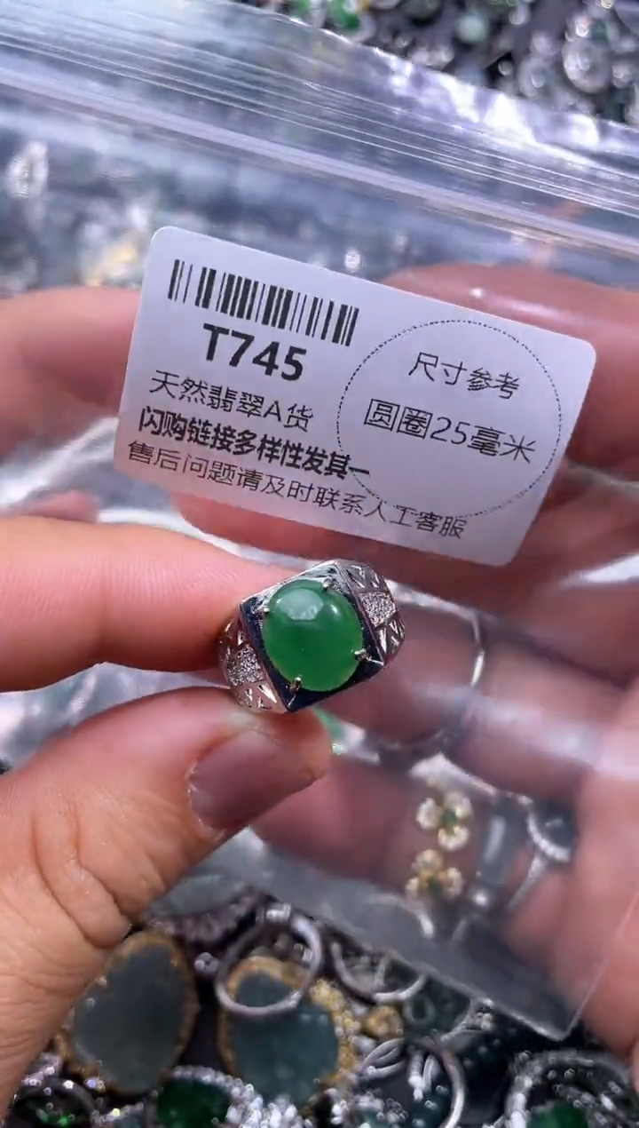 【闪购商品】翡翠颈饰未镶嵌T745戒指