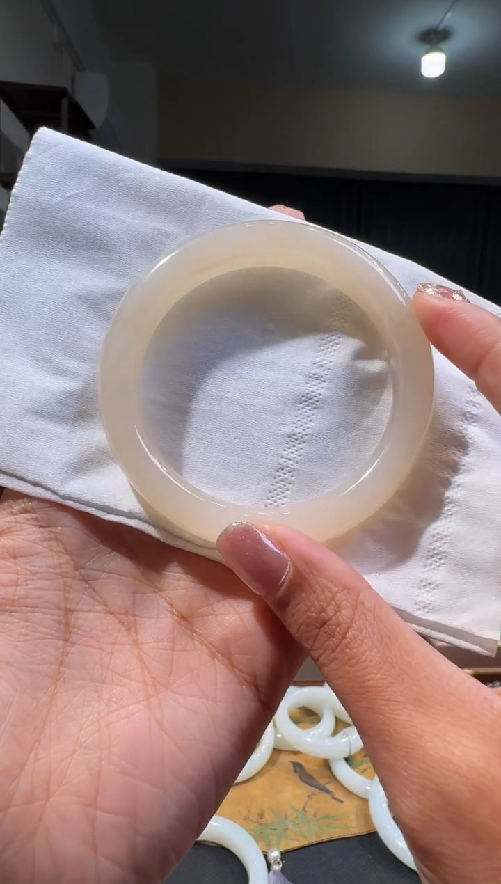 【闪购商品】和田玉217未镶嵌1.12张理恒54.7圈