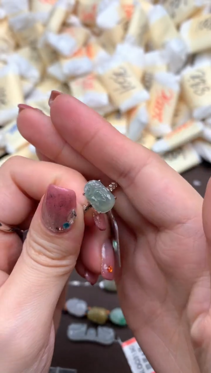 【闪购商品】翡翠戒指银S925镶嵌一