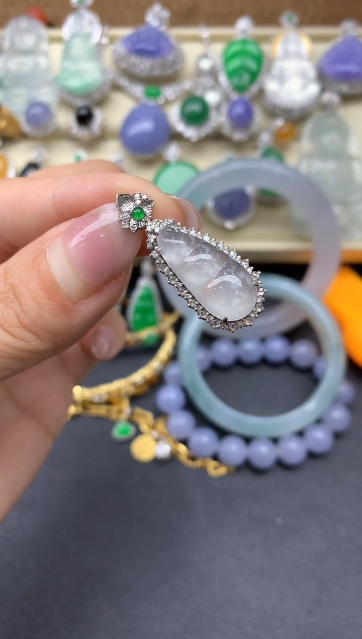 【闪购商品】翡翠颈饰18K金镶嵌338-中国好珍宝