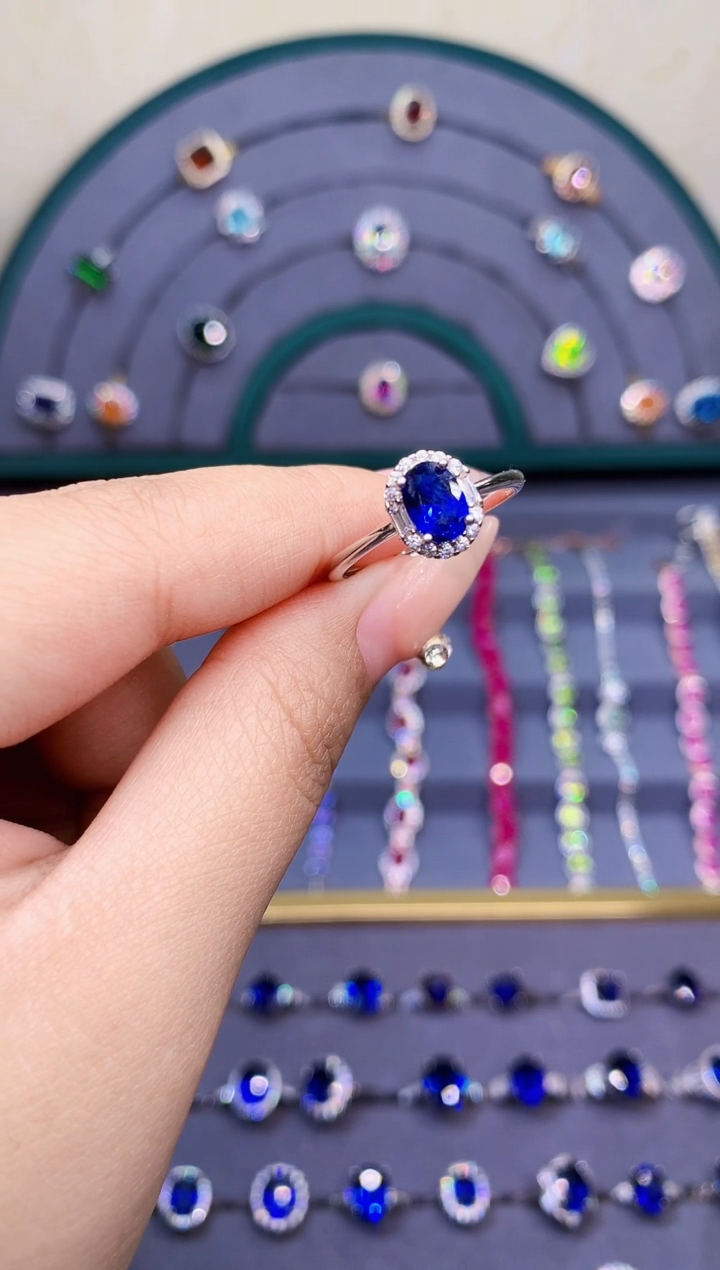 【闪购商品】蓝宝石戒指银S925镶嵌2