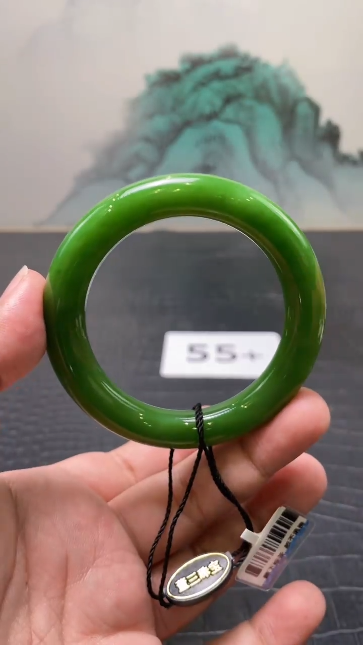 未镶嵌手镯和田玉（碧玉）木*55+