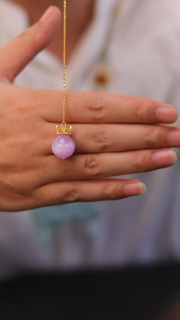 【闪购商品】锂辉石项链银S925镶嵌24小时内发货质保A货