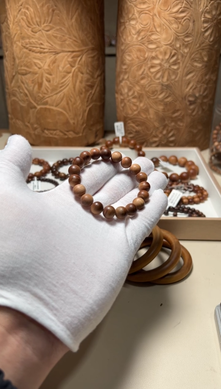 【闪购商品】檀香木手串/手链老山檀香沉水1.0横纹黑肉微瑕福利