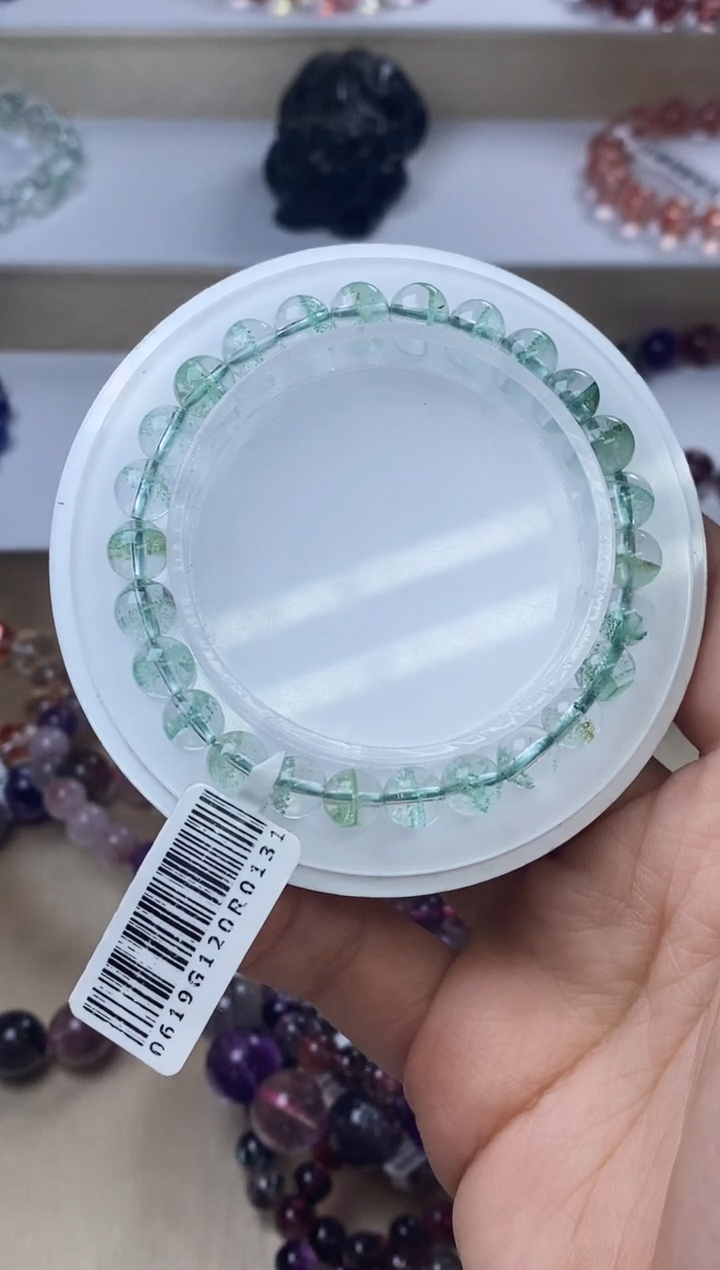【闪购商品】水晶手链未镶嵌翠绿幽灵单圈7m+